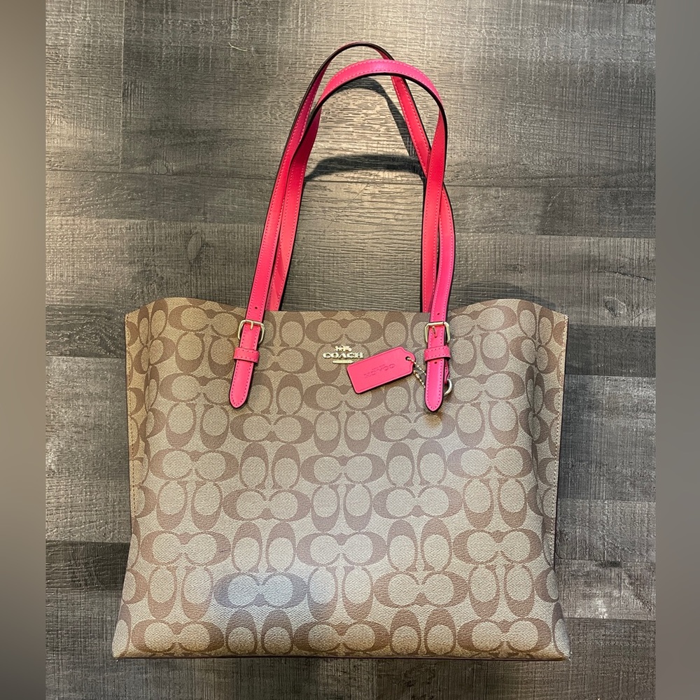 Signature Coach Pink Handle Tote
